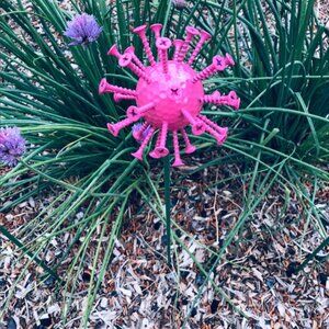 Allium golf ball flower garden yard art Ornament